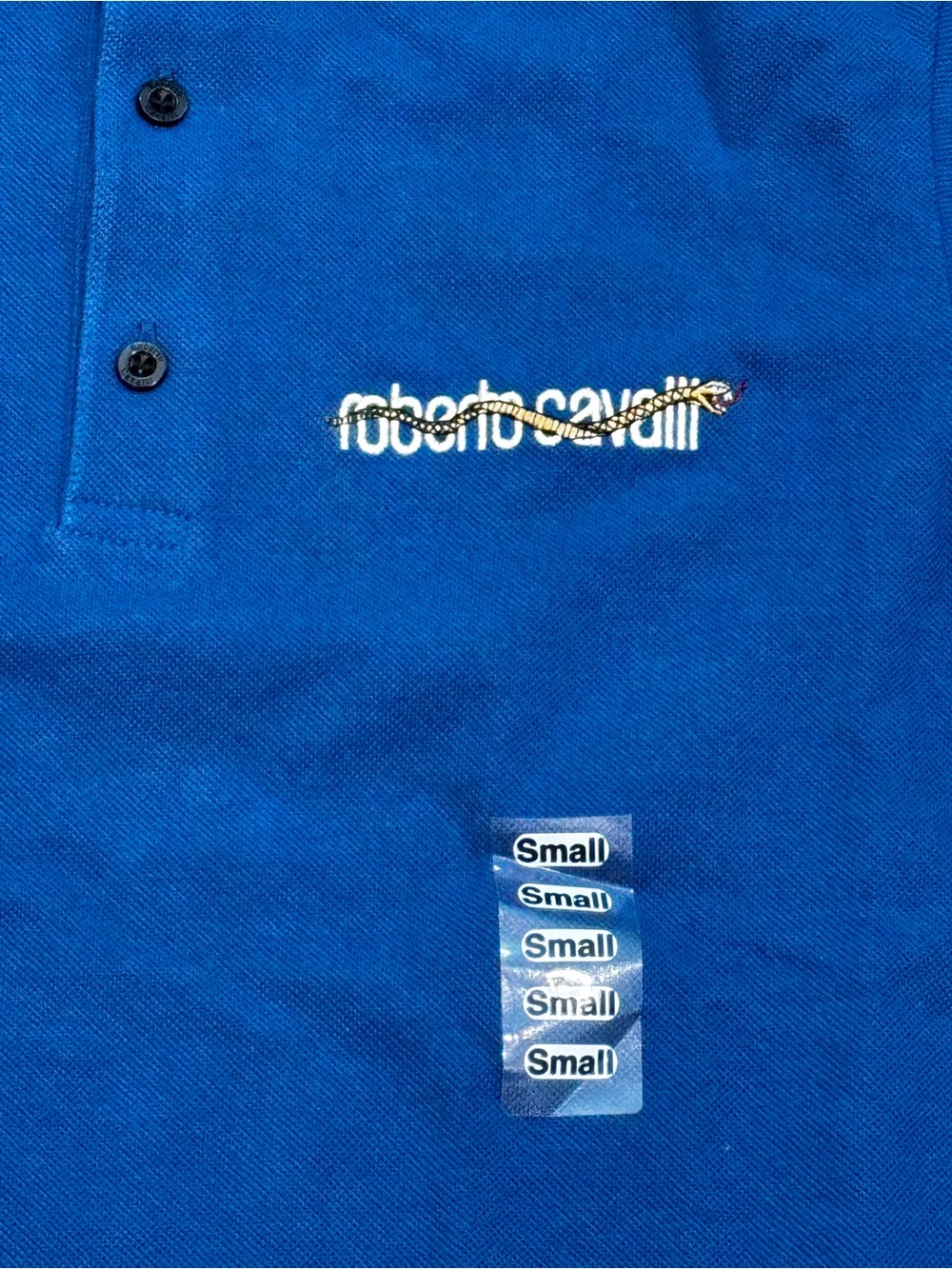 ✨ NWT Roberto Cavalli Blue Polo  ✨ - Picture 3 of 5